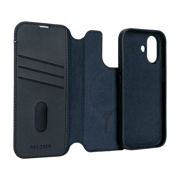 Decoded 2 in 1 Leather Klapphülle MagSafe Apple iPhone 17 - Navy Shadow