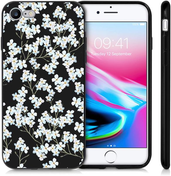 imoshion Design Hülle iPhone SE (2022 / 2020) / 8 / 7 - Blume - Weiß