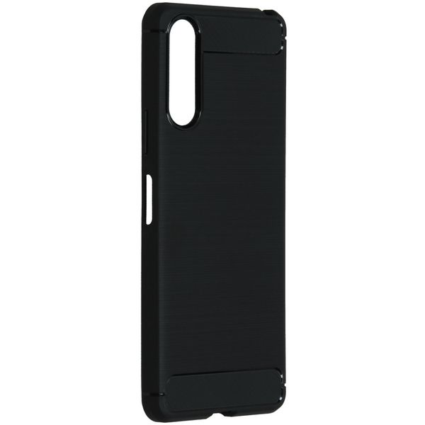 Brushed TPU Case Schwarz für das Sony Xperia 10 II