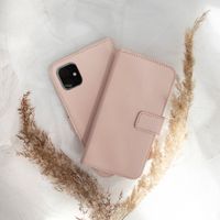 Selencia Echtleder Klapphülle Apple iPhone 11 - Dusty Pink