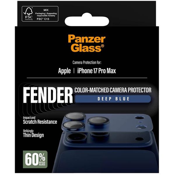 PanzerGlass Fender Kameraschutz für das iPhone 17 Pro Max - Deep Blue