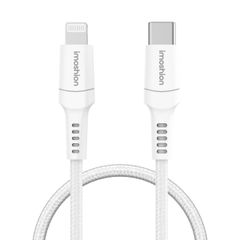 imoshion Lightning- auf USB-C-Kabel – nicht MFi-zertifiziert – Geflochtenes Gewebe – 1,5 m – Weiß