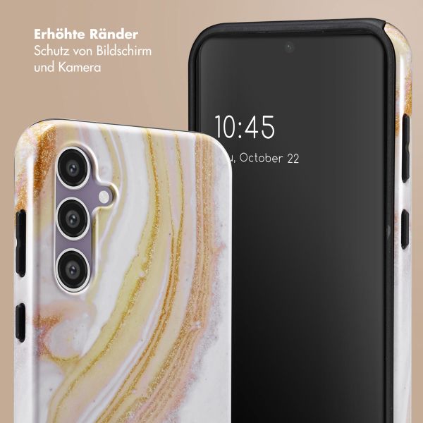 Selencia Vivid Back Cover Samsung Galaxy S23 FE - Chic Marble Gold