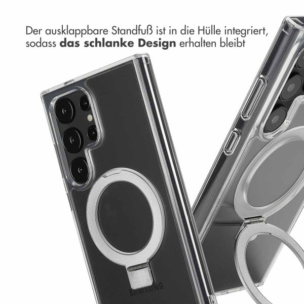 Accezz Ring Stand Backcover mit MagSafe Samsung Galaxy S24 Ultra - Transparent