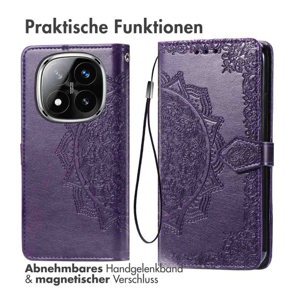 imoshion Mandala Klapphülle Xiaomi Redmi Note 14 Pro (4G) - Violett
