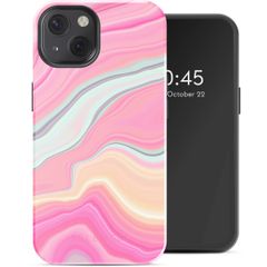 Selencia Vivid Tough Back Cover mit MagSafe für das iPhone 13 - Pastel Lipstick Marble