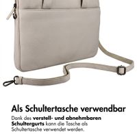 Accezz Leather Laptoptasche 16 Zoll - Beige