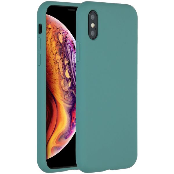 Accezz Liquid Silikoncase Dunkelgrün für das iPhone Xs / X