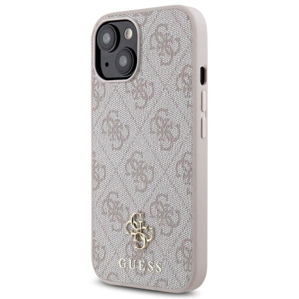 Guess 4G Metal Logo Back Cover MagSafe Apple iPhone 15 - Rosa