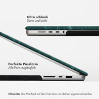 Selencia Cover mit Samtoberfläche Apple MacBook Pro 16 Zoll (2021 / 2023 M3 chip / 2024 M4 chip) - Dunkelgrün