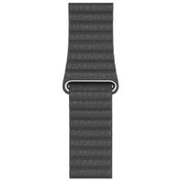 Apple Lederarmband für das  Apple Watch Series 1 t/m 11 / SE / Ultra (44/45/46/49 mm) - Größe L - Schwarz