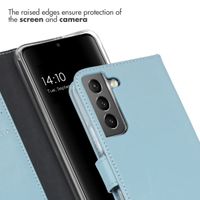 Selencia Echtleder Klapphülle Samsung Galaxy S22 - Hellblau