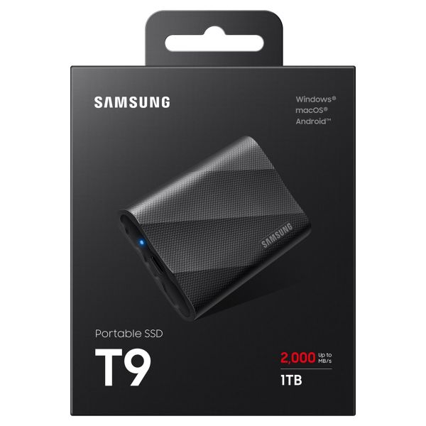 Samsung Portable SSD T9 - 1TB - USB 3.2 Gen 2x2 - Schwarz