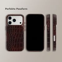 Selencia Croco Backcover mit MagSafe Apple iPhone 17 Pro Max - Choco Brown