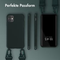 Selencia Silikonhülle mit abnehmbarem Band für das iPhone 11 - Dunkelgrün