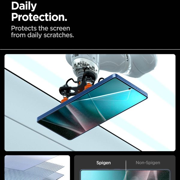 Spigen EliteShield EZ Fit mit Installation Tray - 1er Pack Samsung Galaxy S25 Ultra