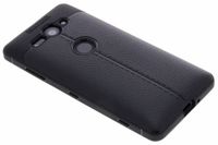 Schwarzes Leder Silikon-Case für das Sony Xperia XZ2 Compact