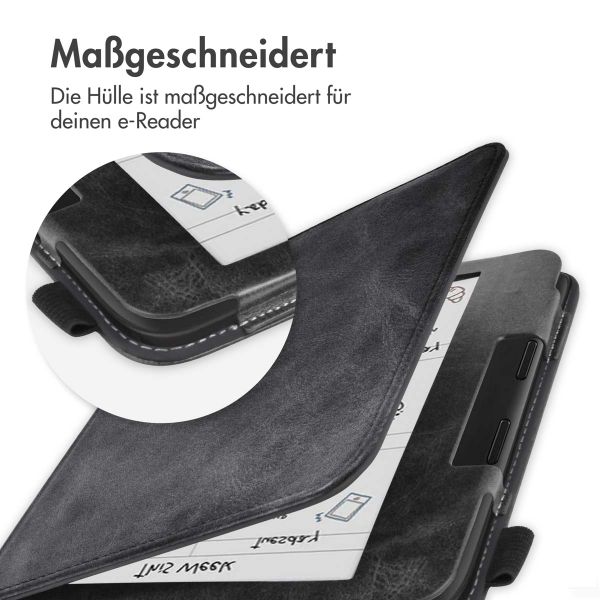 imoshion Klapphülle Sleepcover mit strap und stand für das Kobo Libra Colour / Tolino Vision Color - Schwarz