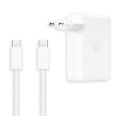 Apple Laptop-Set | USB-C Power Adapter 140 Watt + USB-C Ladekabel 240 Watt - 2 Meter - Weiß