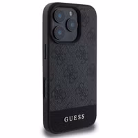 Guess Bottom Stripe 4G Back Cover Apple iPhone 16 Pro - Grau