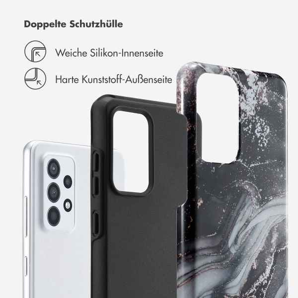 Selencia Vivid Tough Back Cover für das Samsung Galaxy A52(s) (5G/4G) - Chic Marble Black