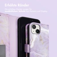 imoshion Design Klapphülle für das iPhone 14 - Purple Marble