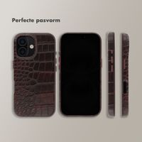 Selencia Croco Backcover mit MagSafe Apple iPhone 16 - Choco Brown