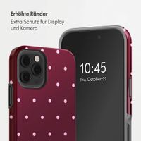 Selencia Vivid Back Cover Apple iPhone 12 (Pro) - Happy Dots Burgundy