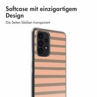 imoshion Design Hülle Samsung Galaxy A53 - Striped peach reverse