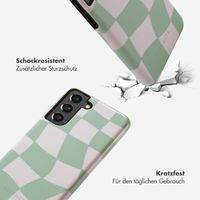 Selencia Vivid Tough Back Cover für das Samsung Galaxy S21 FE - Groovy Sage Green