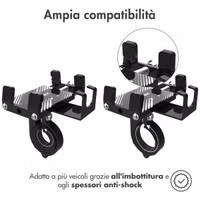Accezz Handyhalterung für das Fahrrad – verstellbar – universell – Aluminium – schwarz