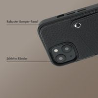Selencia Riva Back Cover mit Kartenfach Apple iPhone 15 - Schwarz