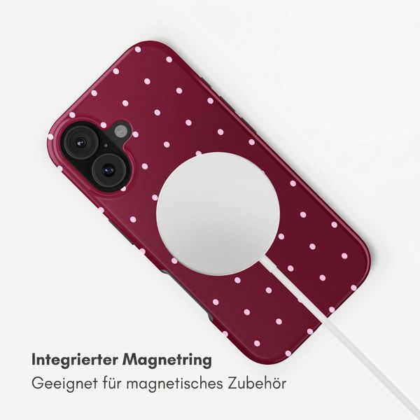 Selencia Vivid Rückabdeckung mit MagSafe Apple iPhone 17 - Happy Dots Burgundy