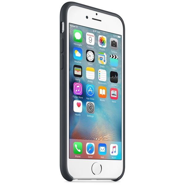 Apple Silikon-Case für das Apple iPhone 6/6s - Holzkohlegrau