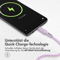 imoshion Braided USB-C-zu-USB-C Kabel - 2 Meter - Lila