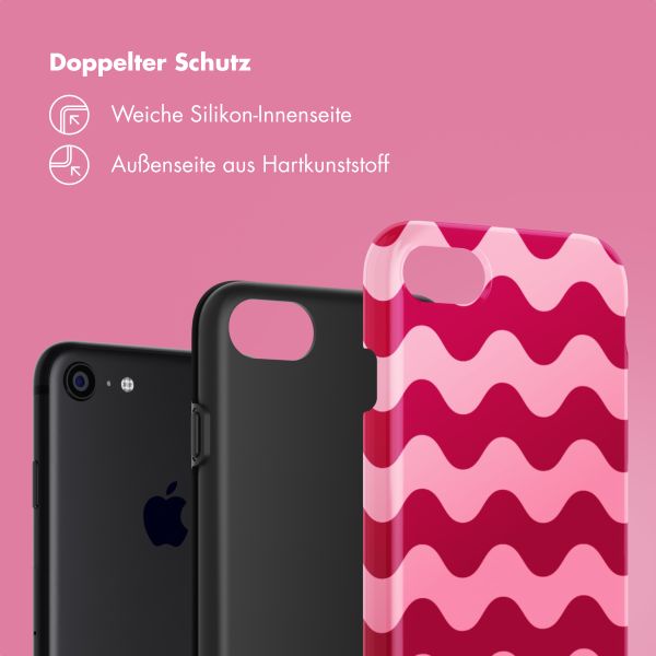 Selencia Vivid Tough Back Cover für das iPhone SE (2022 / 2020) / 8 / 7 - Wave Vibes Lipstick