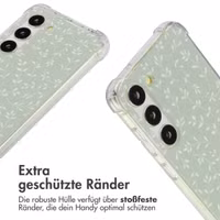 imoshion Design Hülle mit Band Samsung Galaxy S23 - Smoke Green Flowers