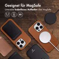 Accezz Vintage Leather Magsafe Backcover Apple iPhone 14 Pro - Tabacco Cognac