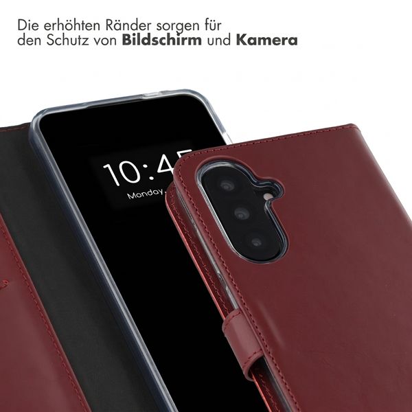 Selencia Echtleder Klapphülle Samsung Galaxy A36 / A56 - Burgundy
