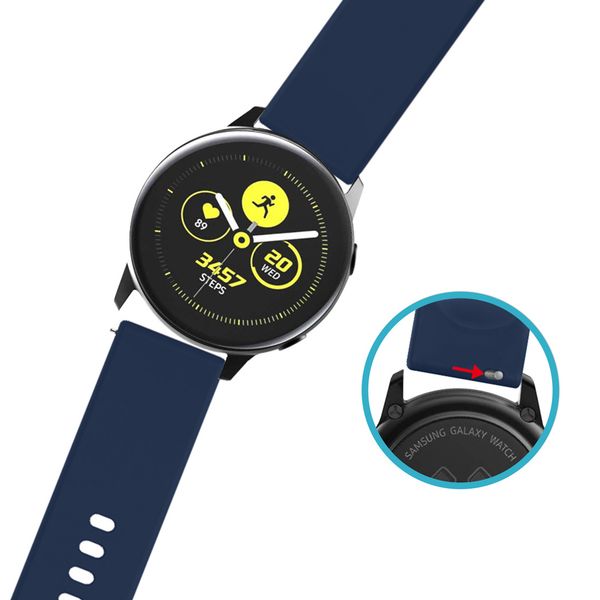 imoshion Silikonband für die Samsung Galaxy Watch 40/42mm / Active 2 42/44mm - Dunkelblau