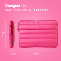 imoshion Puffer Laptop Hülle 13-14 Zoll - Laptop Sleeve - Hot Pink