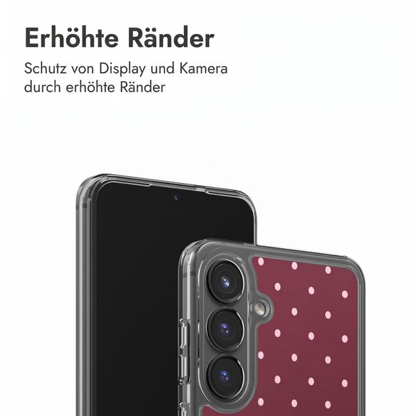 imoshion Design Hülle Samsung Galaxy S25 - Polka Dot Bordeaux