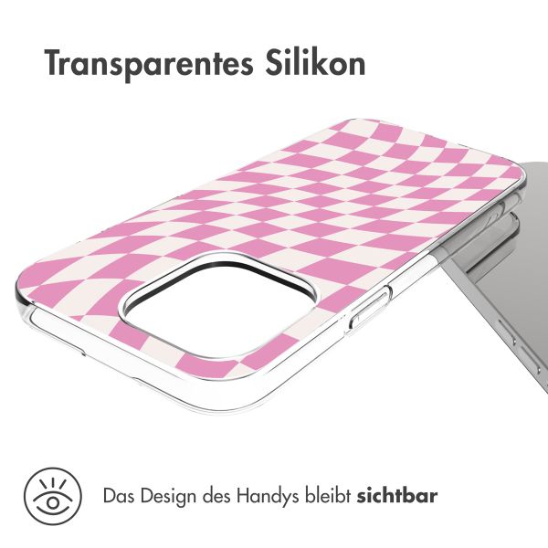 imoshion Design Hülle für das iPhone 14 Pro Max - Retro Pink Check