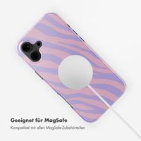 Selencia Vivid Tough Back Cover MagSafe für das iPhone 16 - Zebra Light Pink Lilac