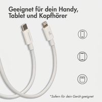 imoshion Braided USB-C-zu-Lightning-Kabel 30 W - 1 Meter - Weiß