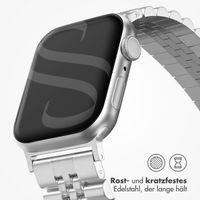 Selencia Jubilee-Edelstahlarmband für Apple Watch Series 1 t/m 11 / SE / Ultra (44/45/46/49 mm) - Silber