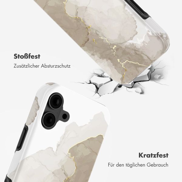 Selencia Vivid Rückabdeckung mit MagSafe Apple iPhone 16 - Marble Light Brown