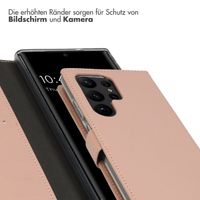 Selencia Echtleder Klapphülle für das Samsung Galaxy S23 Ultra - Dusty Pink