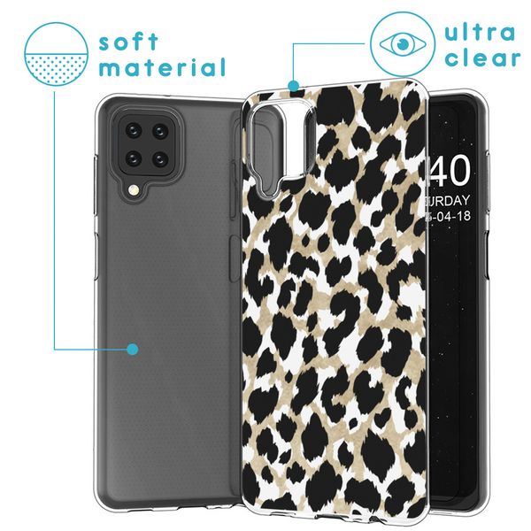 imoshion Design Hülle für das Samsung Galaxy A12 - Leopard / Schwarz