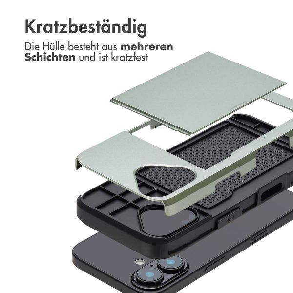 imoshion Backcover mit Kartenfach für das iPhone 16 - Grün